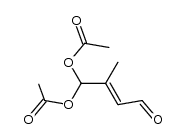 (E)-2-methyl-4-oxobut-2-ene-1,1-diyl diacetate结构式