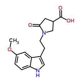 1-[2-(5-Methoxy-1H-indol-3-yl)ethyl]-5-oxo-3-pyrrolidinecarboxylic acid Structure