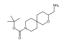 3-(氨基甲基)-2-噁-9-氮杂螺[5.5]十一烷-9-羧酸叔丁酯结构式