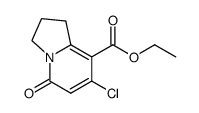 7-chloro-5-oxo-1,2,3,5-tetrahydro-indolizine-8-carboxylic acid ethyl ester结构式