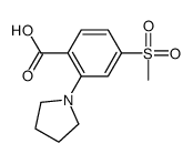 2-(1-吡咯烷基)-4-甲砜基苯甲酸结构式