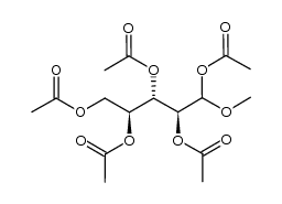 1,2,3,4,5-penta-O-acetyl-L-ribose methyl hemiacetal结构式