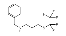 N-Benzyl-3-[(pentafluoroethyl)sulfanyl]-1-propanamine结构式
