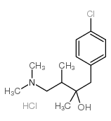 p-chloro-alpha-[2-(dimethylamino)-1-methylethyl]-alpha-methylphenethyl alcohol hydrochloride结构式