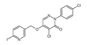 4-chloro-2-(4-chlorophenyl)-5-[(6-iodopyridin-3-yl)methoxy]pyridazin-3-one Structure