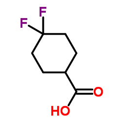 4,4-Difluorocyclohexanecarboxylic acid structure