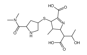 2-(1-carboxy-2-hydroxypropyl)-4-[5-(dimethylcarbamoyl)pyrrolidin-3-yl]sulfanyl-3-methyl-3,4-dihydro-2H-pyrrole-5-carboxylic acid结构式