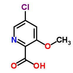 5-氯-3-甲氧基吡啶-2-羧酸结构式