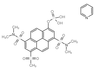 3,6,8-三(二甲氨基磺酰)-1-芘磷酸酯吡啶盐结构式