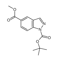 1-叔丁基 5-甲基 1H-吲唑-1,5-二羧酸酯结构式