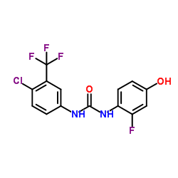 1-(4-Chloro-3-(trifluoromethyl)phenyl)-3-(2-fluoro-4-hydroxyphenyl)urea Structure