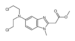 5-(bis(2-chloroethyl)amino)-1-methylbenzimidazolyl-2-acetic acid methyl ester structure