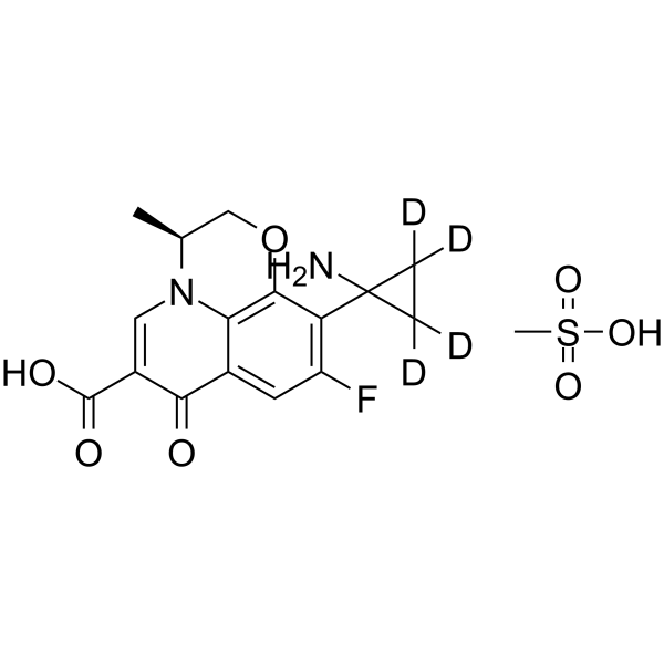 Pazufloxacin-d4 mesylate Structure