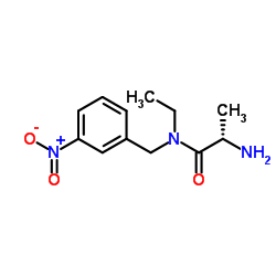 N-Ethyl-N-(3-nitrobenzyl)-L-alaninamide结构式