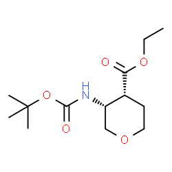 cis-ethyl 3-(boc-amino)-tetrahydro-2h-pyran-4-carboxylate Structure