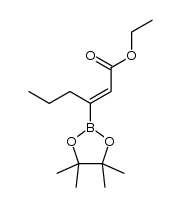 ethyl (Z)-3-(4,4,5,5-tetramethyl-1,3,2-dioxaborolan-2-yl)hex-2-enoate Structure