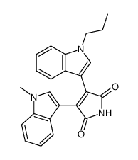 3-(1-methylindole-3-yl)-4-(1-propylindole-3-yl)-1H-pyrrole-2,5-dione结构式
