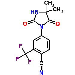4-(4,4-二甲基-2,5-二氧代咪唑啉-1-基)-2-三氟甲基苯甲腈结构式