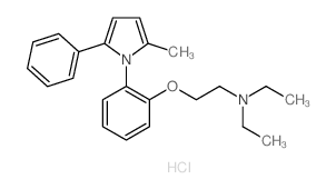 Ethanamine,N,N-diethyl-2-[2-(2-methyl-5-phenyl-1H-pyrrol-1-yl)phenoxy]-, hydrochloride(1:1) structure