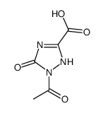 1H-1,2,4-Triazole-3-carboxylic acid, 1-acetyl-2,5-dihydro-5-oxo- (9CI) Structure
