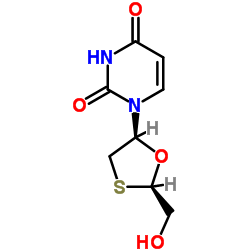 1-[(2R,5S)-2-羟甲基-1,3-氧硫杂环戊-5-基]-嘧啶-2,4(1H, 3H)-酮结构式