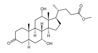 3-酮基-7α,12α-二羟基-5α-胆酸甲酯结构式