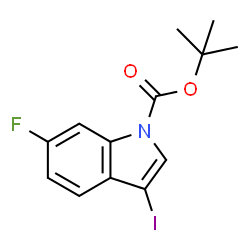 tert-butyl 6-fluoro-3-iodo-1H-indole-1-carboxylate结构式