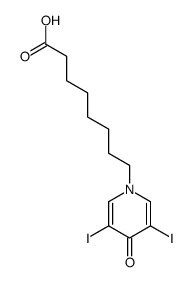1,4-Dihydro-3,5-diiodo-4-oxo-1-pyridineoctanoic acid Structure
