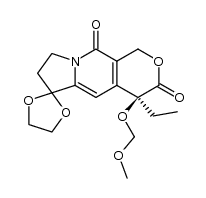 (S)-4'-ethyl-4'-(methoxymethoxy)-7',8'-dihydrospiro[[1,3]dioxolane-2,6'-pyrano[3,4-f]indolizine]-3',10'(1'H,4'H)-dione Structure
