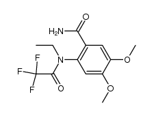 2-(N-ethyl-2,2,2-trifluoroacetamido)-4,5-dimethoxybenzamide结构式