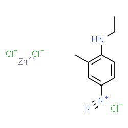 4-ethylamino-3-methyl-benzenediazonium, zinc(+2) cation, trichloride structure