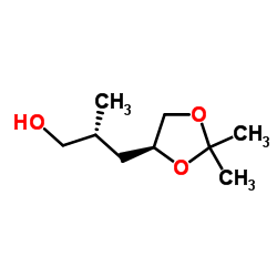 2,3-Dideoxy-4,5-O-isopropylidene-2-methyl-D-erythro-pentitol Structure