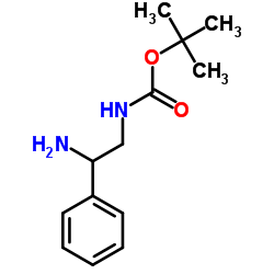 (2-氨基-2-苯基乙基)-氨基甲酸叔丁酯结构式