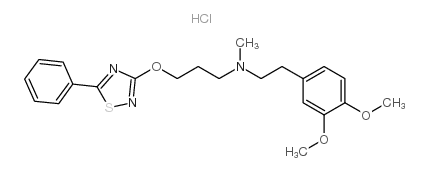 3,4-二甲氧基-N-甲基-N-[3-[(5-苯基-1,2,4-噻二唑-3-基)氧基]丙基]苯乙胺盐酸盐图片
