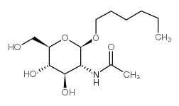 己基-2-乙酰氨基-2-脱氧-β-D-吡喃葡糖苷结构式