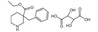 (2S,3S)-2,3-dihydroxybutanedioic acid, ethyl (3R)-3-benzylpiperid ine-3-carboxylate Structure