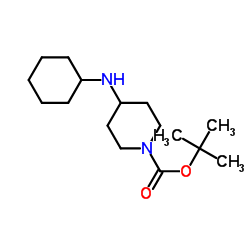 4-(环己基氨基)哌啶-1-羧酸叔丁酯结构式