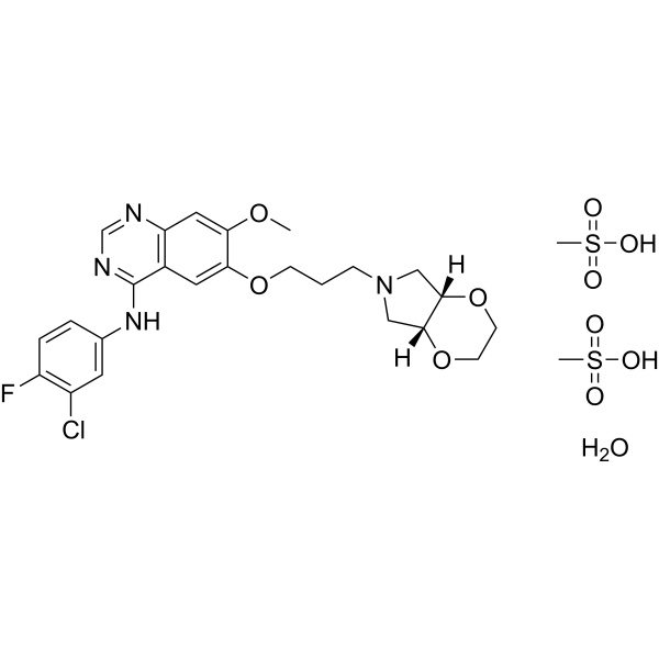 Larotinib mesylate hydrate结构式