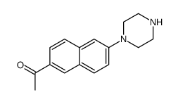 1-(6-piperazin-1-ylnaphthalen-2-yl)ethanone结构式