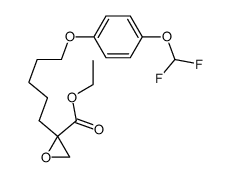 ethyl 2-(5-(4-difluoromethoxyphenoxy) pentyl)oxirane-2-carboxylate Structure