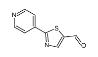 2-(吡啶-4-基)-1,3-噻唑-5-甲醛结构式