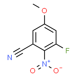 3-fluoro-5-methoxy-2-nitro benzonitrile Structure