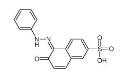 6-羟基-5-(2-苯基二氮杂烯)-2-萘磺酸结构式
