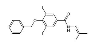 4-Benzyloxy-3,5-diiodo-benzoic acid isopropylidene-hydrazide Structure