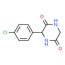 3-(4-氯苯基)哌嗪-2,5-二酮结构式