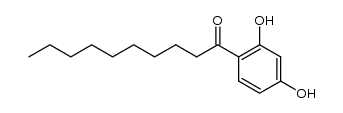 1-(2,4-dihydroxyphenyl)-decan-1-one结构式