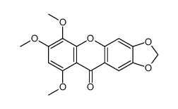 6,7,9-Trimethoxy-10H-1,3-dioxolo[4,5-b]xanthen-10-one结构式