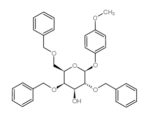 4-甲氧苯基-2,4,6-三-O-苄基-β-D-吡喃半乳糖苷结构式