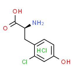 (S)-2-氨基-3-(2-氯-4-羟基苯基)丙酸盐酸盐结构式
