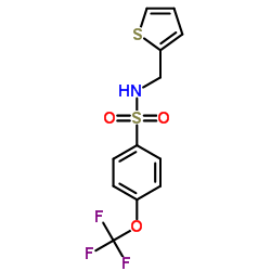 (2-THIENYLMETHYL)((4-(TRIFLUOROMETHOXY)PHENYL)SULFONYL)AMINE结构式